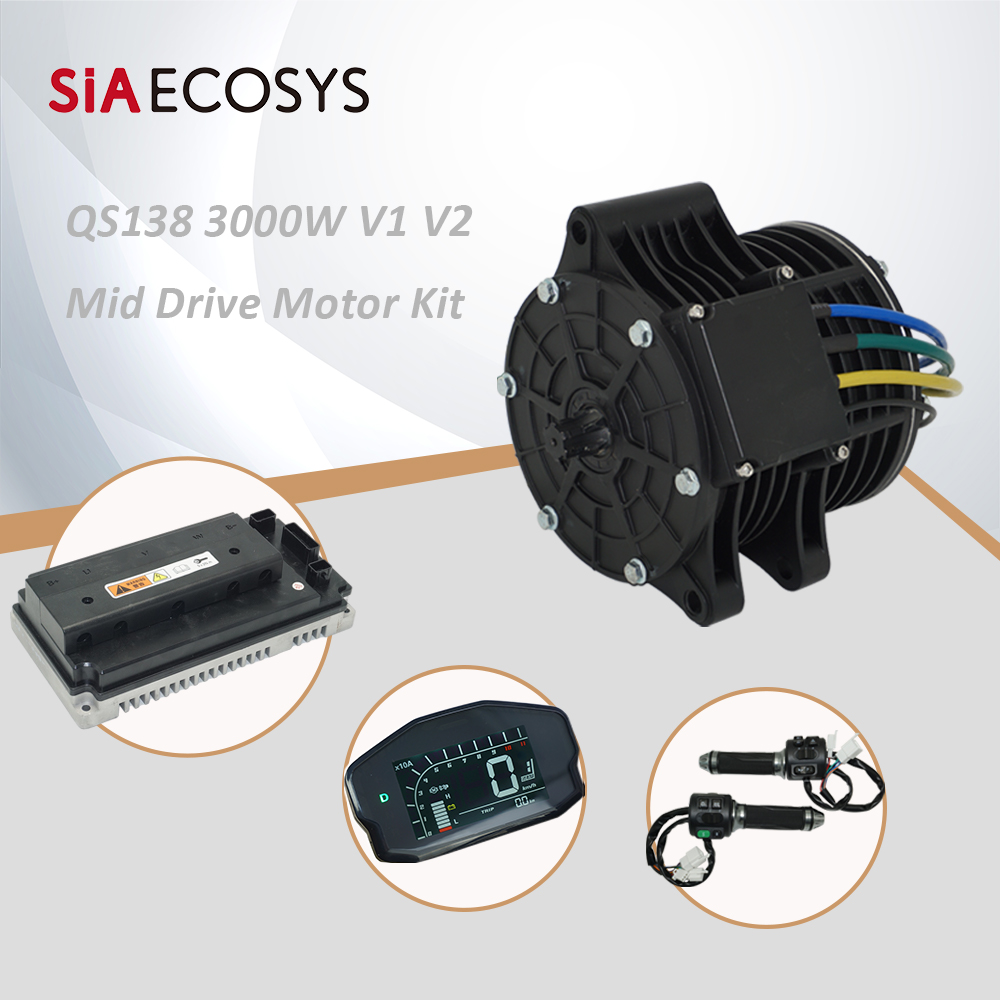 QSMOTOR QS138 3000W 72V 100KPH - Mid Drive Motor Kit 72V 3000W incelemesi ve fiyatı